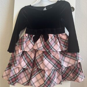 Lilt Toddler Girls Long Sleeve Velvet A-Line Dress